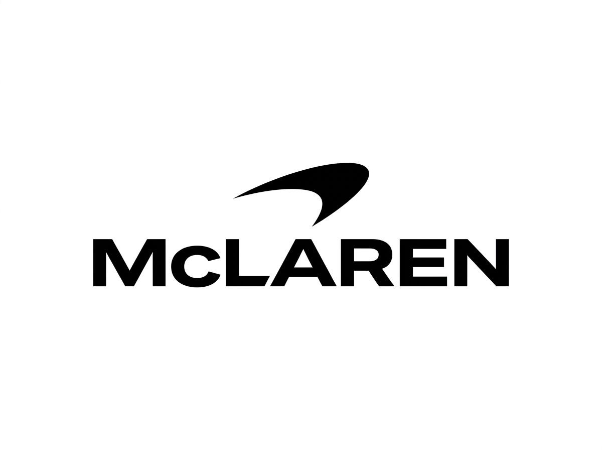 McLaren brand logo black and white